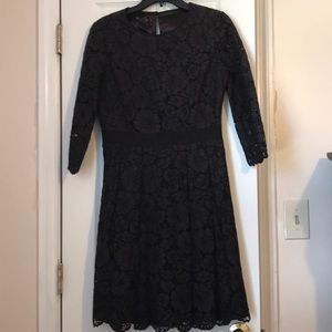 black lace ted Baker Dress tag is snipped to preve